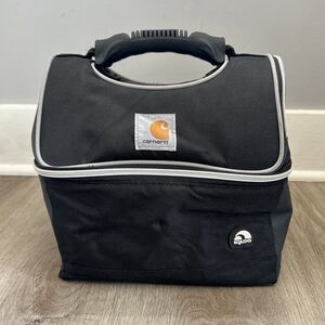 Carhartt Igloo Cooler Lunchbox Black 2 Compartment Soft Shell Camping Lunch Bag